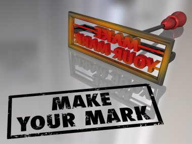 Make Your Mark Branding Iron Lasting Impression clipart