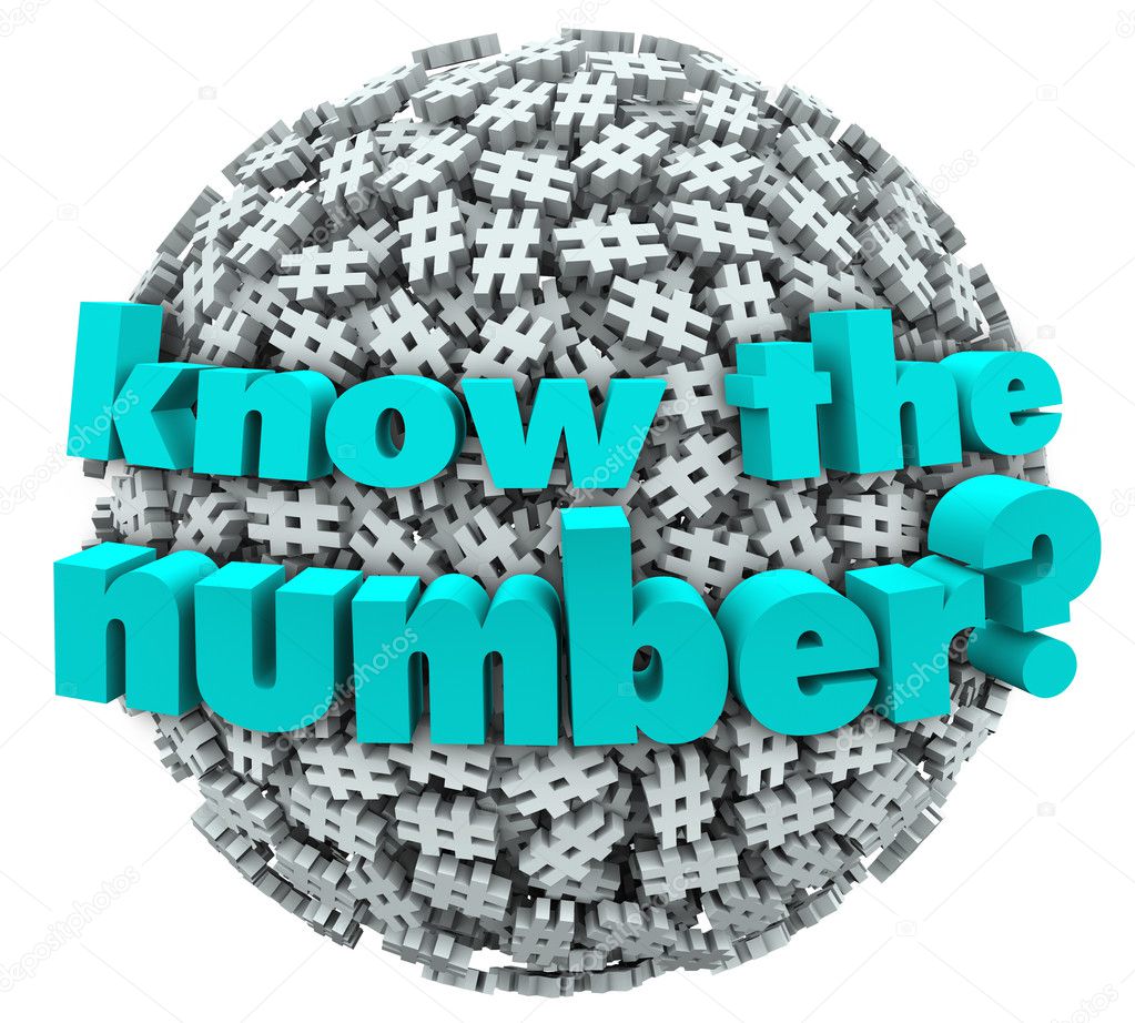 Know the Number Question Pound Symbol Hashtag Sphere