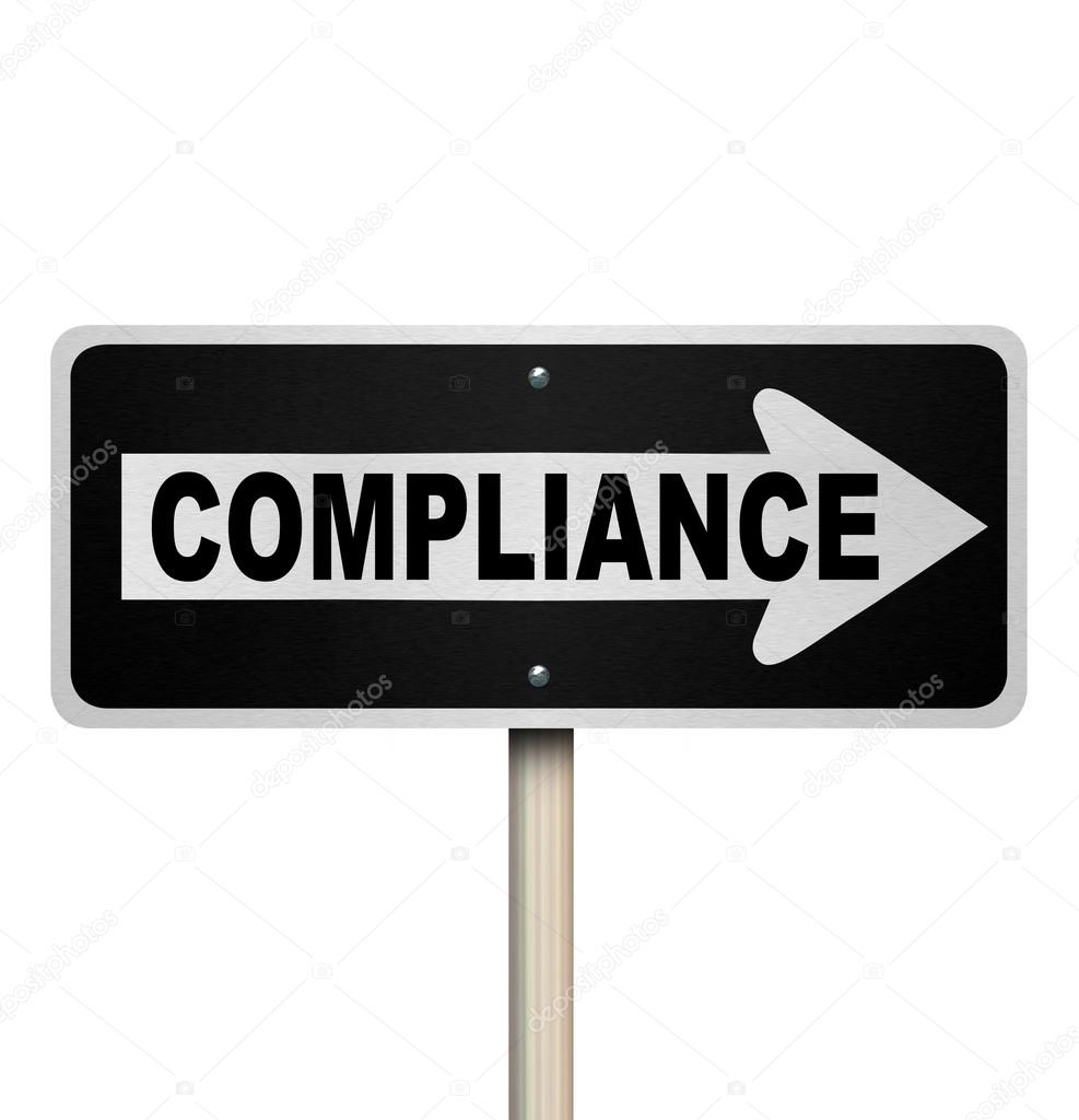 Compliance One Way Sign Pointing Following Guidelines