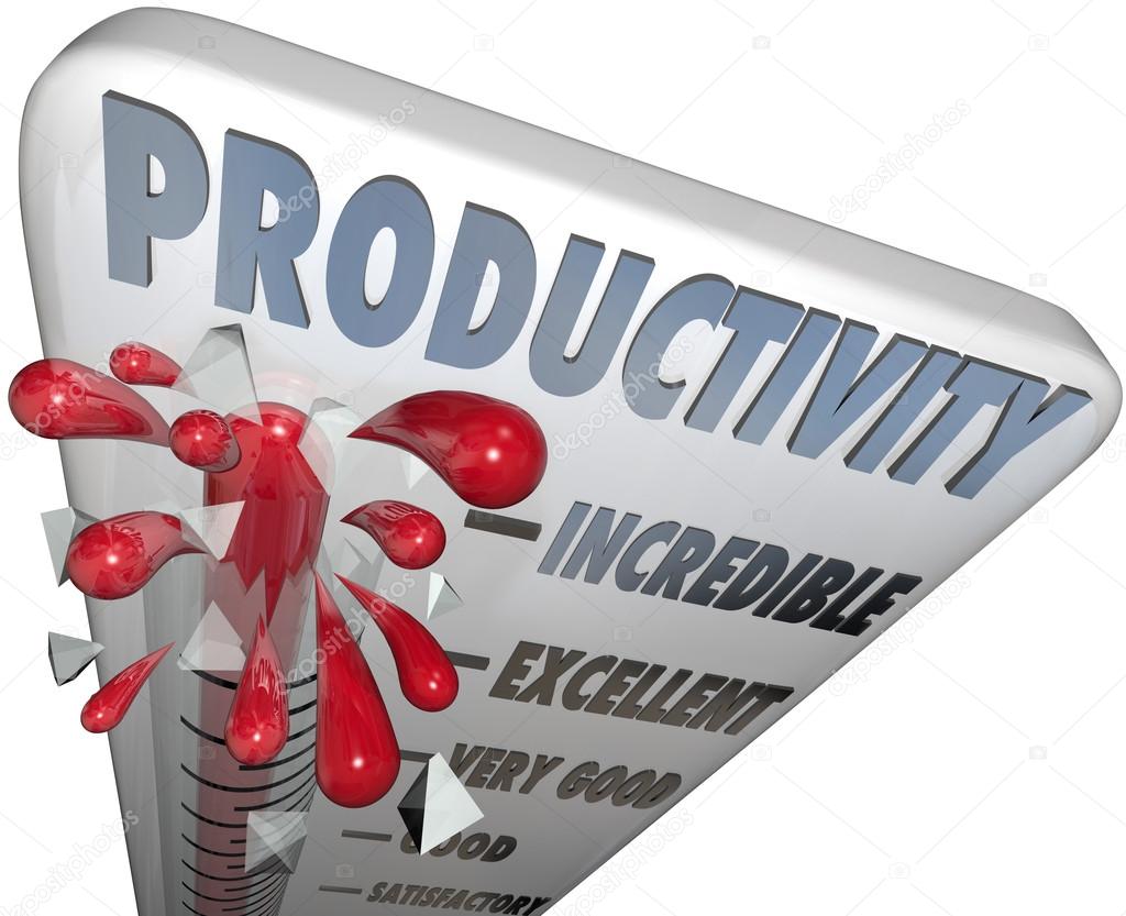 Productivity Thermometer Maximum Efficiency Production