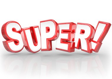 Super 3D Word Best Choice Powerful Great Compliment clipart