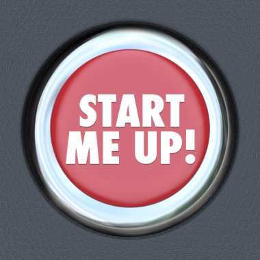 Start Me Up Car Starting Button Engine Excitement Arousal clipart
