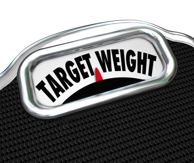 Target Weight Words Scale Healthy Goal Fitness clipart