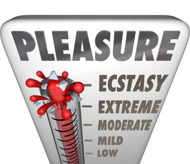 Pleasure Thermometer Measuring Enjoyment Comfort Ecstasty Level clipart