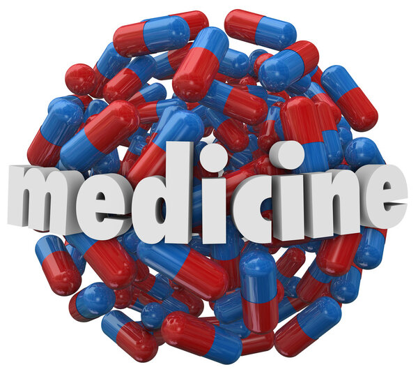 Medicine Word Prescription Pills Capsules