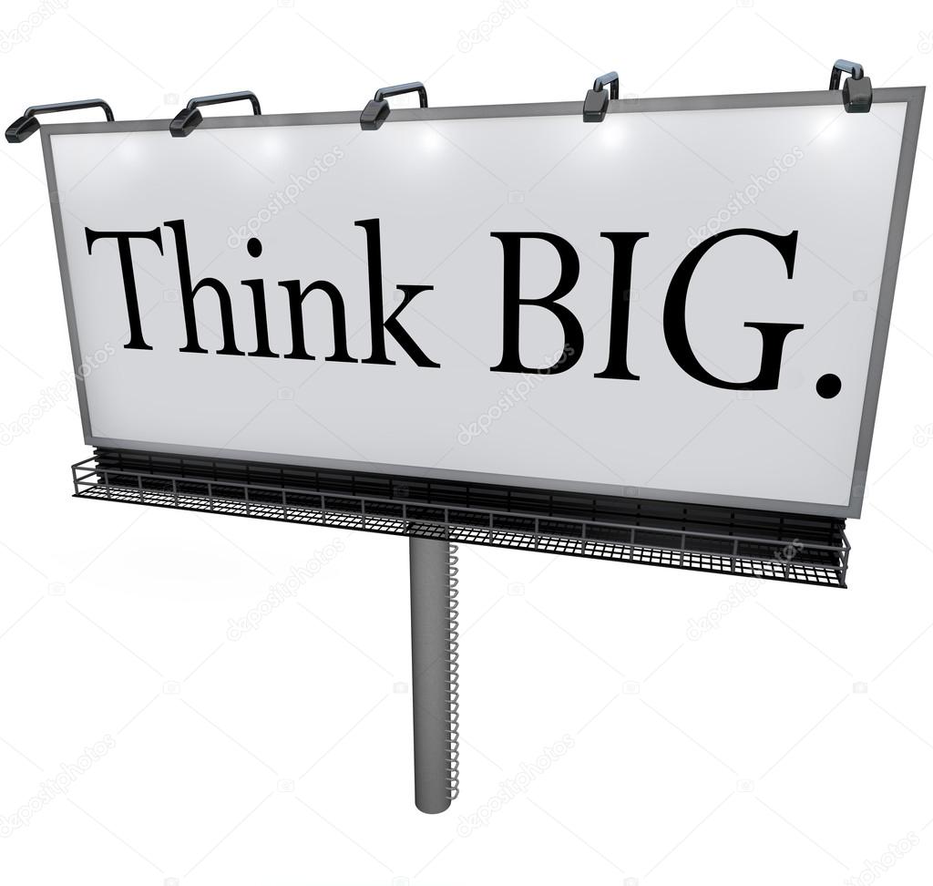 Think Big Words Billboard Concept Idea