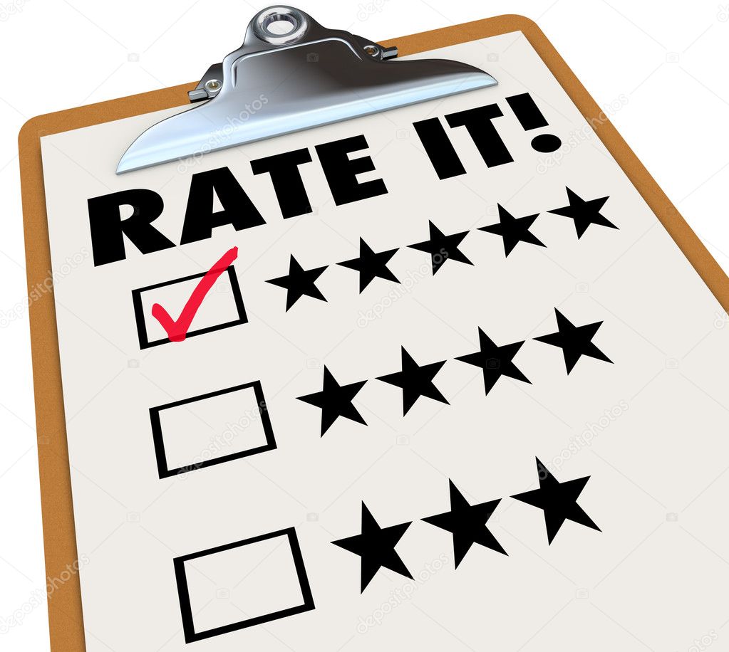Rate It Stars Reviews Feedback Clipboard
