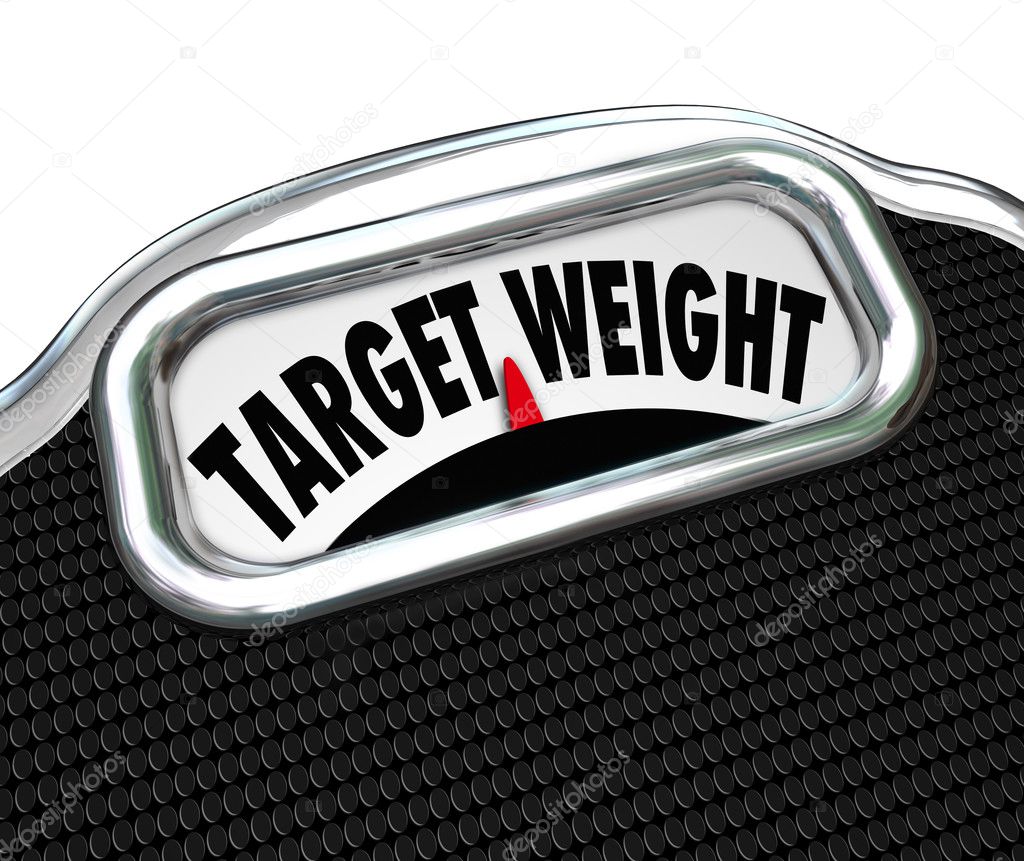 Target Weight Words Scale Healthy Goal Fitness