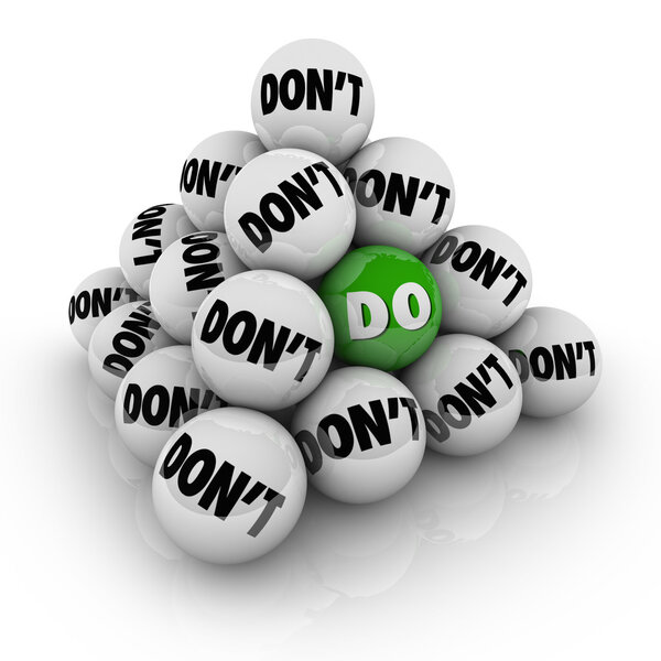 Do vs Don 't Ball Pyramid Permission Approval Attitude
