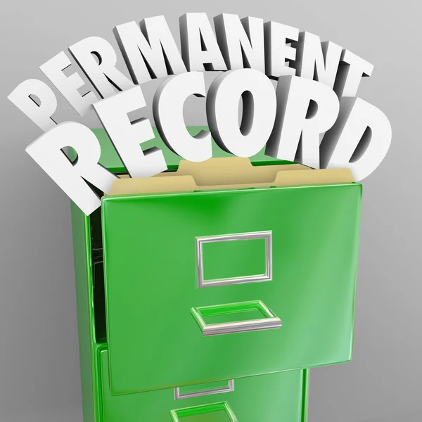 Permanent Record Filing Cabinet Personal Files — Stock Photo, Image