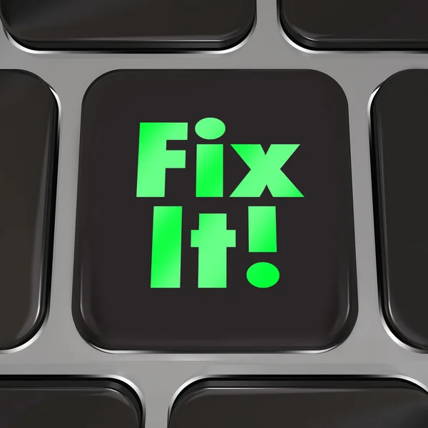 Fix It Instrucciones de Reparación de Llave de Ordenador Consejos — Foto de Stock