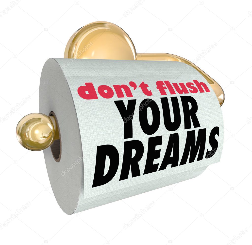 Don't Flush Your Dreams Toilet Paper Roll