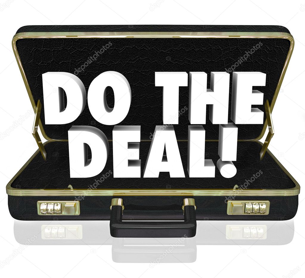 Do the Deal Briefcase Words Close Sale