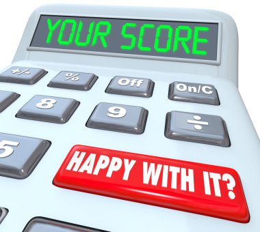 Your Score Calculator Adding Total Result Numbers clipart