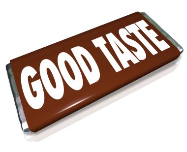Good Taste Chocolate Candy Bar Wrapper clipart