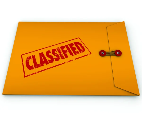 Classified Envelope Private Secret Plans Data — Stock Photo, Image