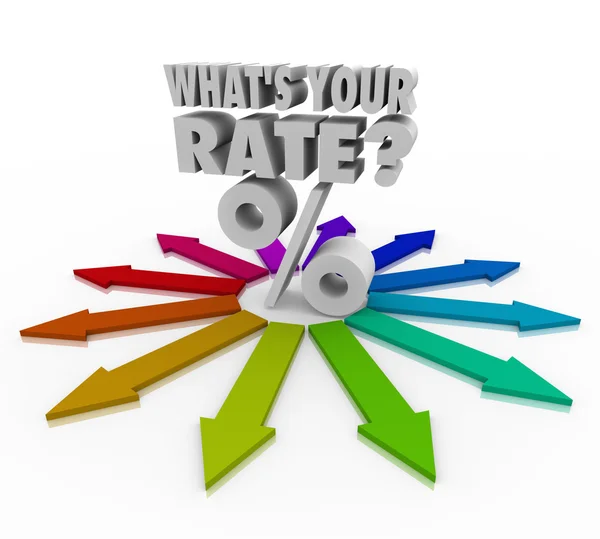 Wat is uw tarief procent ondertekenen rente beleggingsrendement — Stockfoto