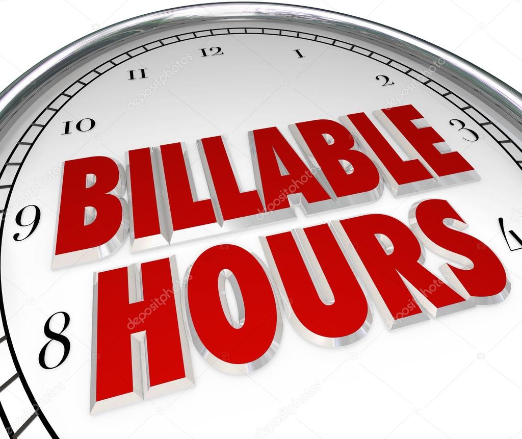 Billable Hours Time Keeping Clock Words Background