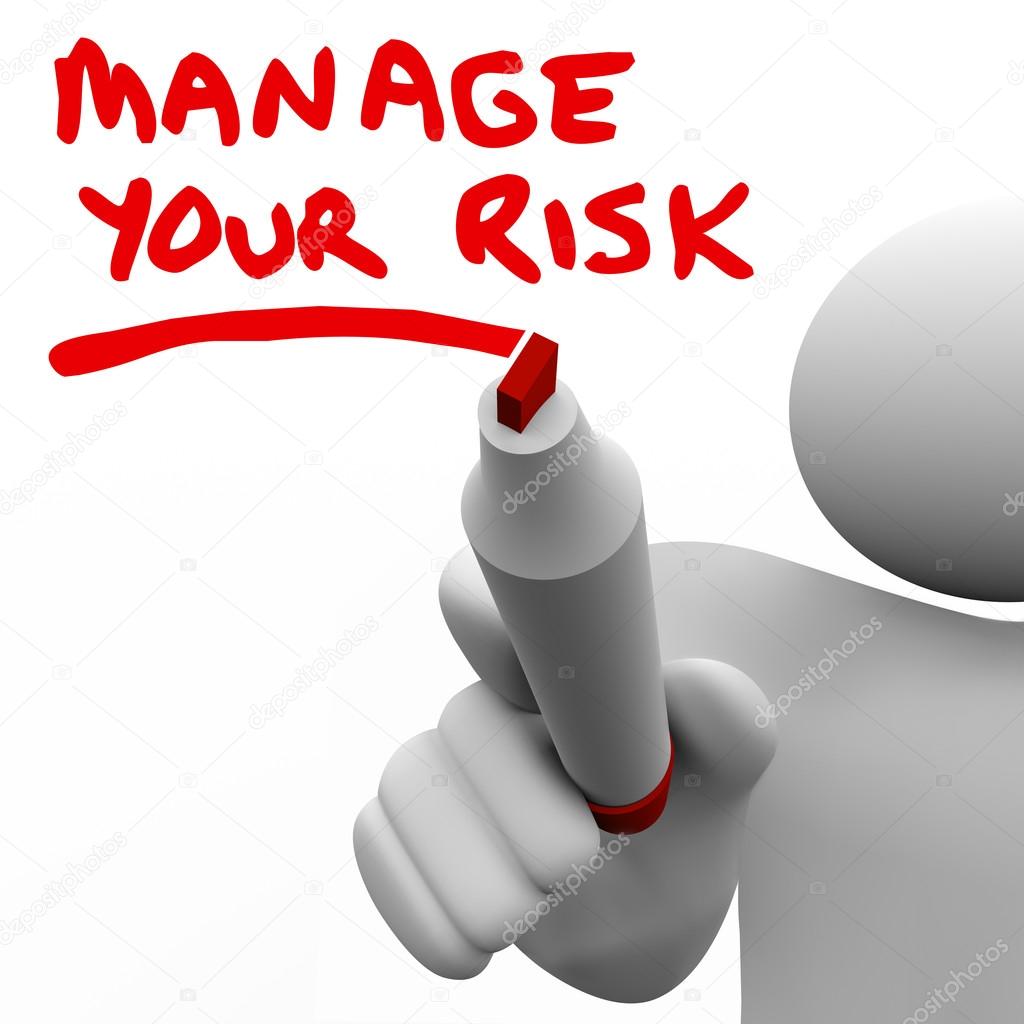 Manage Your Risk Manager Writing Words Marker