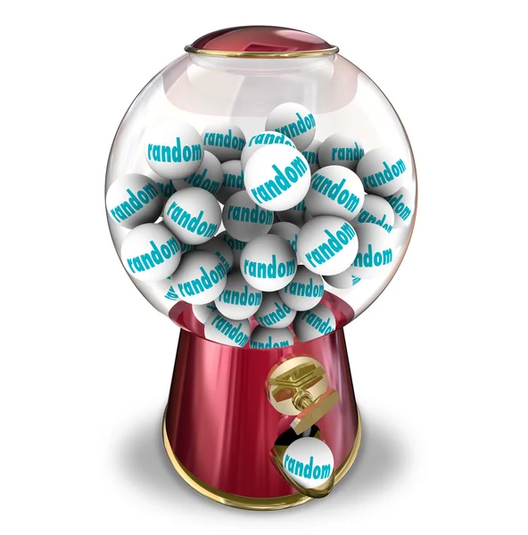 Willekeurig toeval geluk gumball machine dispenser — Stockfoto