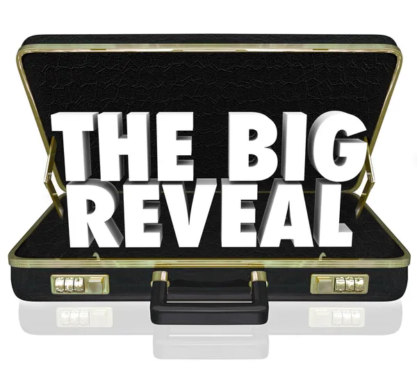 The Big Reveal Opening Briefcase Revealing Mystery Inside — Stock Photo, Image
