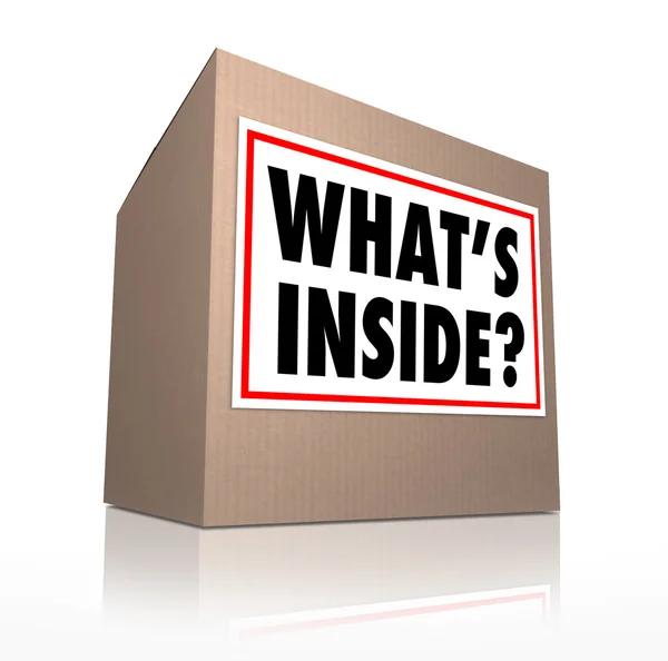 What's Inside Cardboard Box Delivery Mystery Carton — Stock Photo, Image