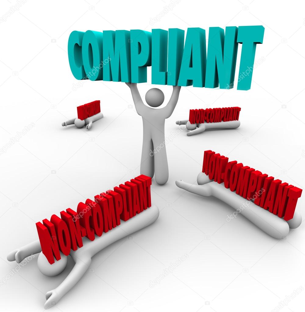 Compliant Vs Non-Compliance One Person Follows Rules