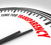 Time for Transparency Clarity Honest Forthright Clock