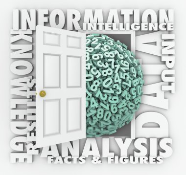 Data Information Retrieval Research Numbers Figures Door clipart