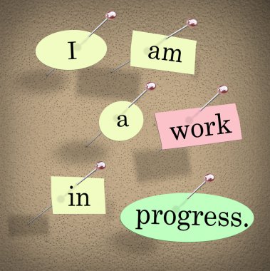 I Am a Work in Progress Quote Saying Bulletin Board clipart