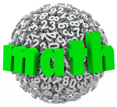 Matematik topu küre yanı sıra çarpma 3d verileri numaraları