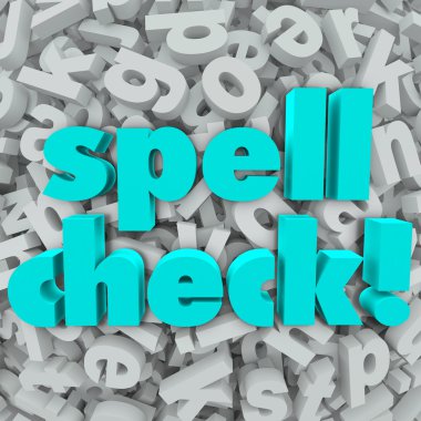 Spell Check Letter Background Correct Spelling Words clipart