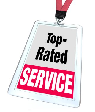 Top Rated Service Employee Badge Name Tag Customer Support clipart