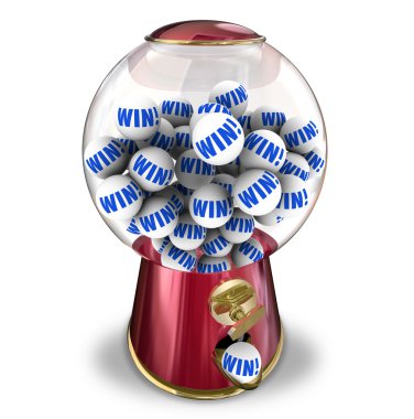 Win Lottery Ball Dispenser Lucky Winner Jackpot clipart