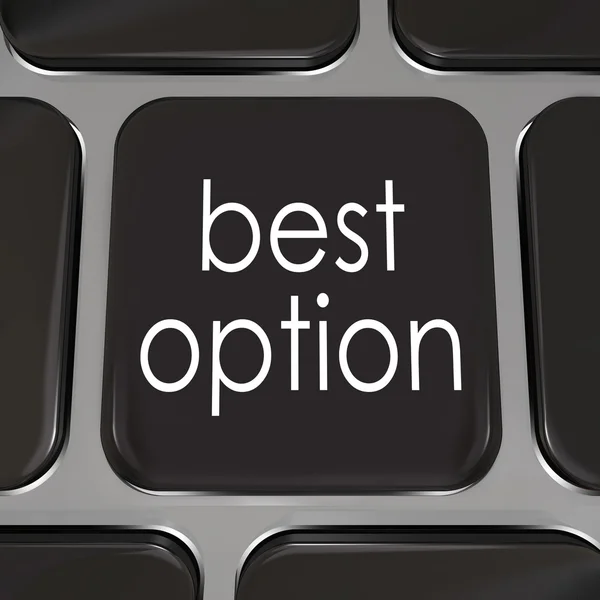 Melhor opção chave do teclado do computador Melhor escolha superior — Fotografia de Stock