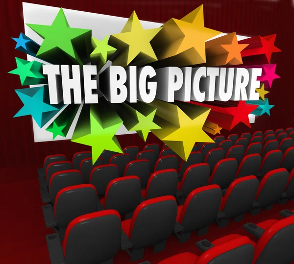 Gran cuadro cine pantalla espectáculo perspectiva visión — Foto de Stock