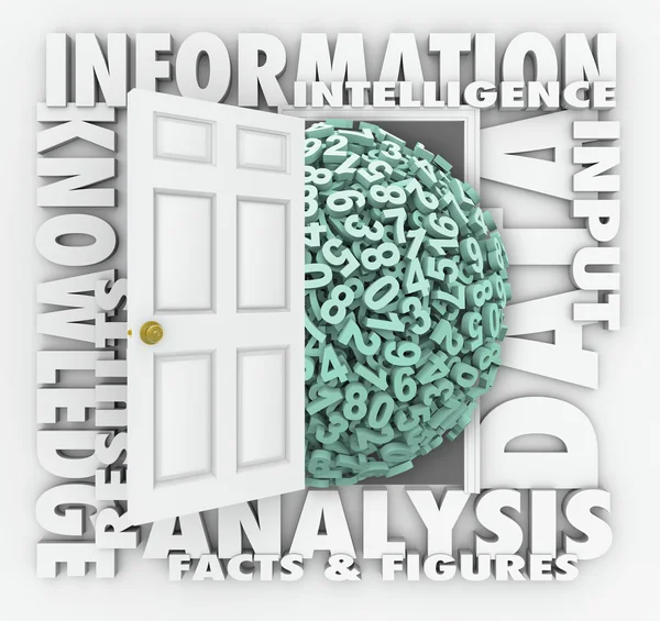 Data Information Retrieval Research Numbers Figures Door — Stock Photo, Image