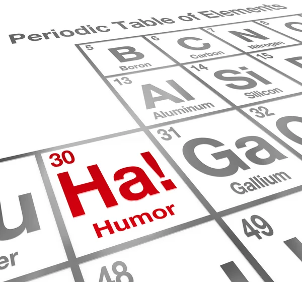 Ha humoristisches Element Periodensystem lustige Lachkomödie — Stockfoto