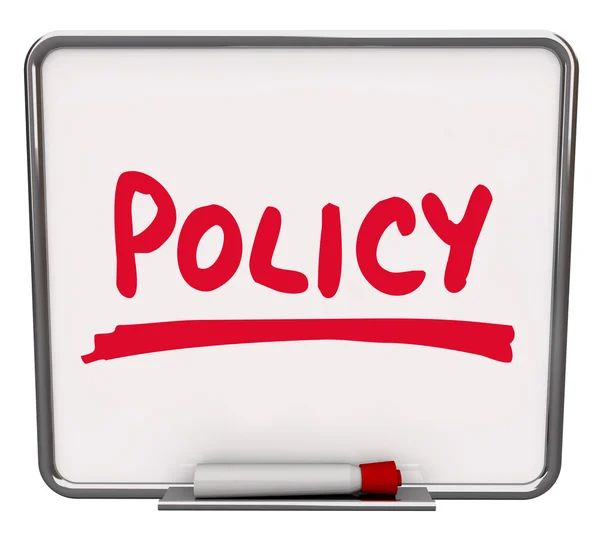 Policy Word Notice Board Follow Procedure Compliance — Stock Photo, Image