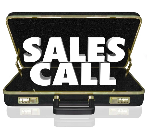 Sales Call Open Briefcase Selling Presentation Proposal — Stock Photo, Image
