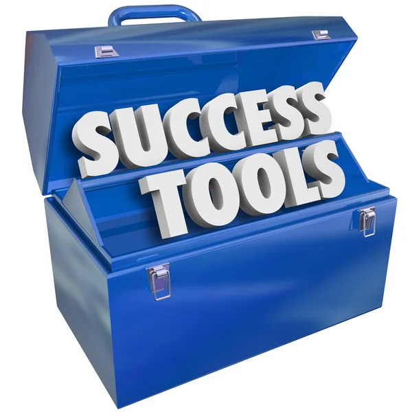 Success Tools Toolbox Skills Achieving Goals — Stock Photo, Image