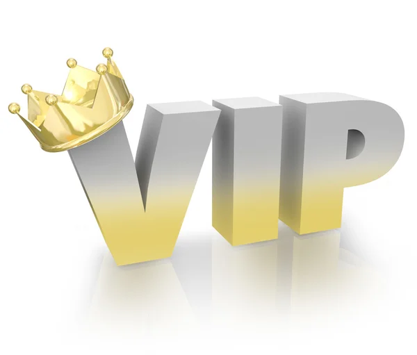 VIP Very Important Person Gold Crown Official King Executive — Stock Photo, Image