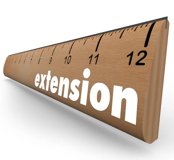 Extension Ruler Measure More Length Added Time — Stock Photo, Image