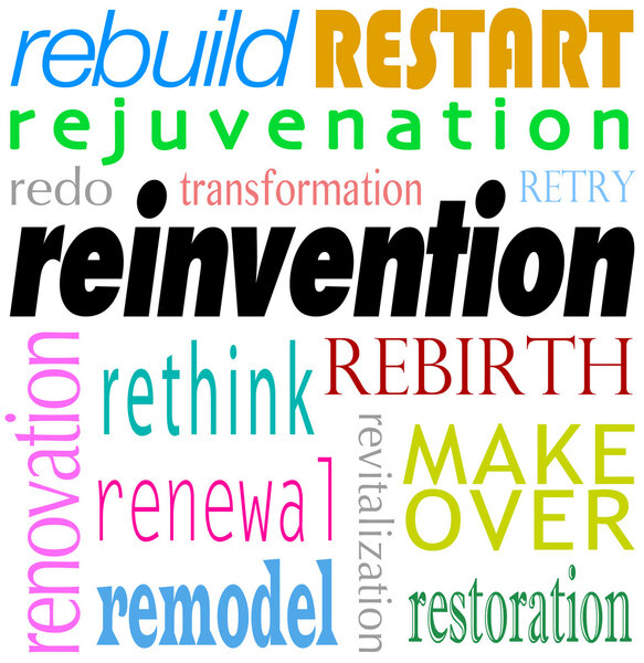 Reinvention Word Background Rebuild Redo Restart