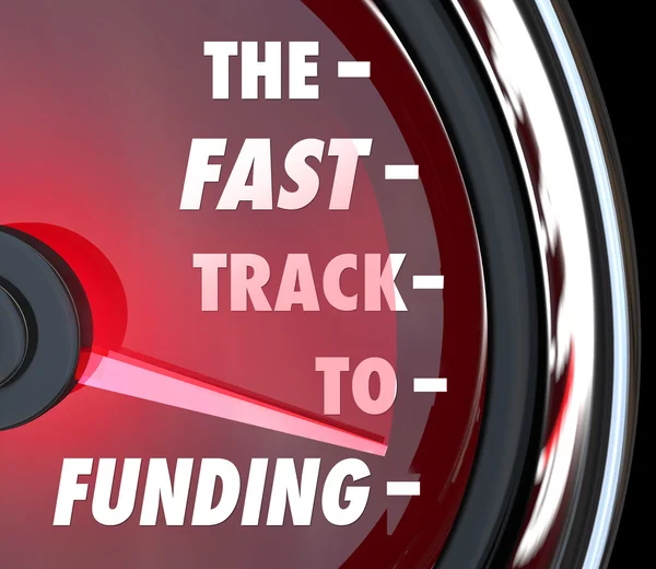 The Fast Track to Funding Speed Quick Funded Start Up — Stock Photo, Image