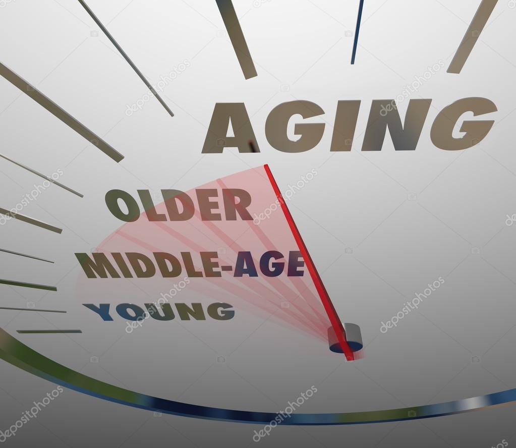 Aging Speedometer Fast Advancing Age Young to Old