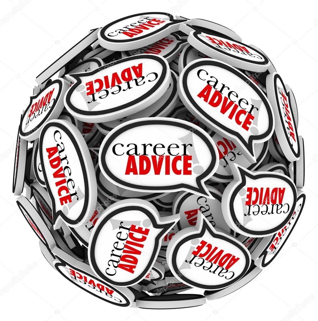 Career Advice Speech Bubble Sphere Job Work Tips