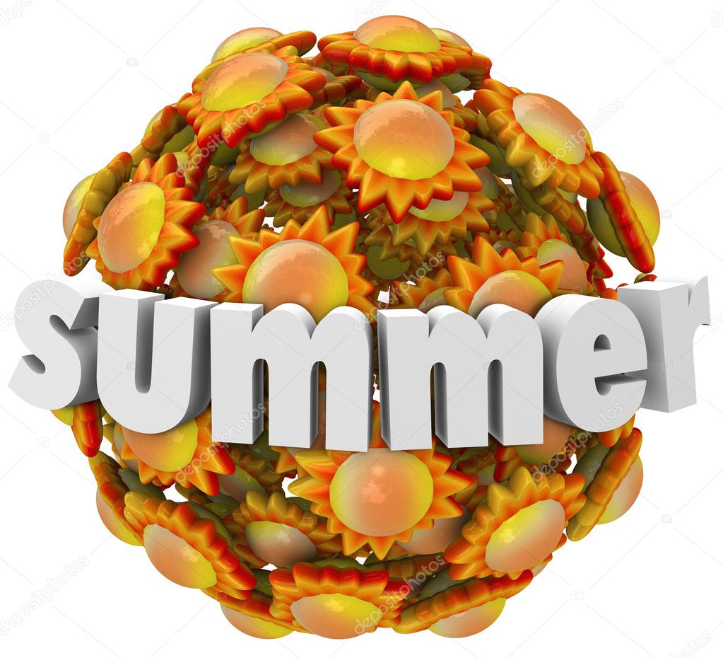 Summer Suns 3D Word Season Change