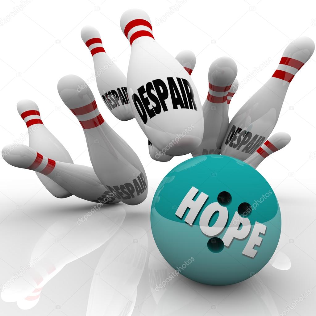 Hope Vs Despair Bowling Bowl Faith Conquers Doubt