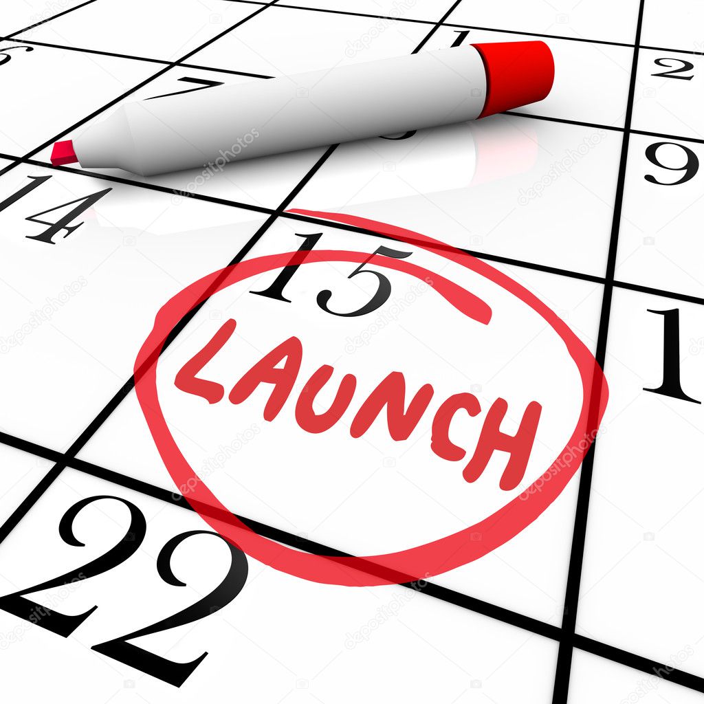 Launch Word Circled Calendar Debut New Product